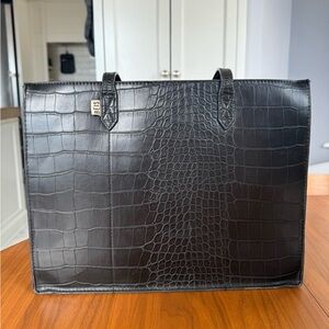 Beis work tote - black croc, small